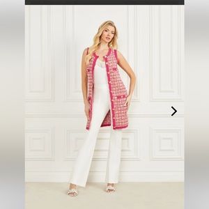 Marciano Coral Peony Tweed Dress - Size S